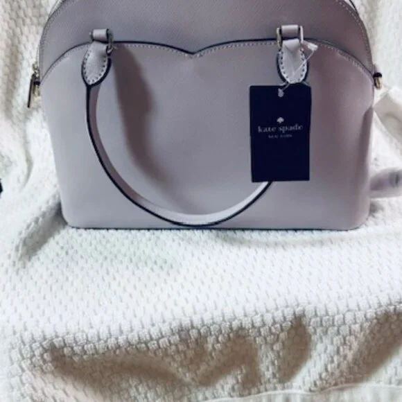 NWT Kate Spade Payton Medium Dome Satchel Lilac Moon Pebbled Leather - Picture 3 of 11